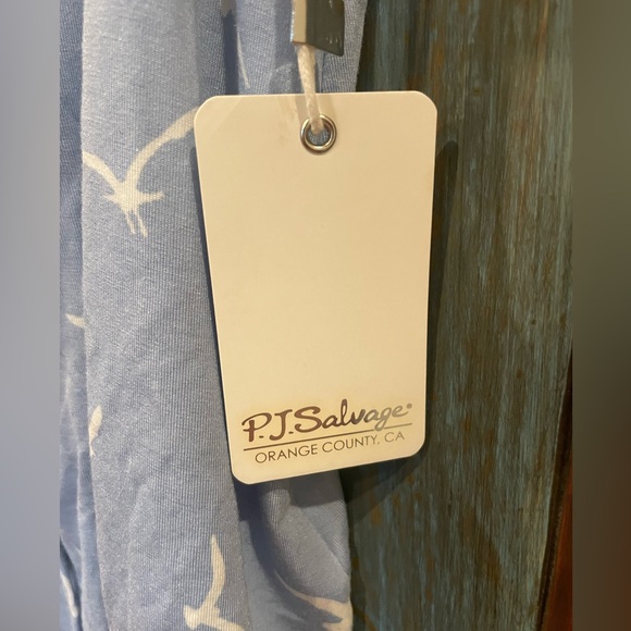 PJ Salvage Seagull Print Racer Back Lounge Sleep Cami Top - M Blue Mist NWT - Picture 3 of 4